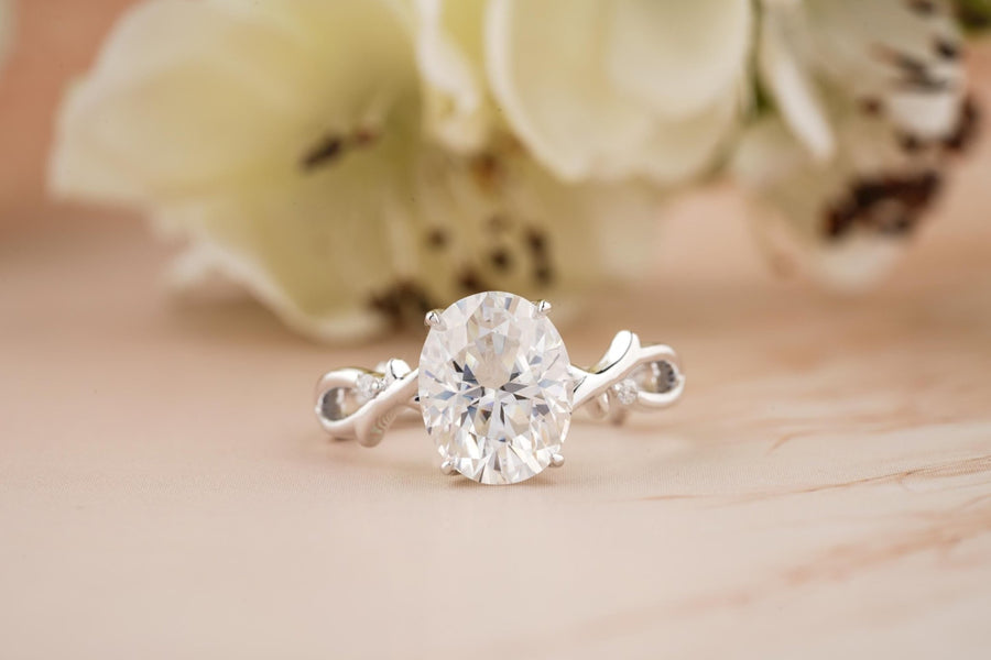 2.0CT oval cut solitaire engagement ring available to buy now