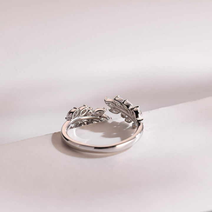 Round diamond band stacked with engagement ring