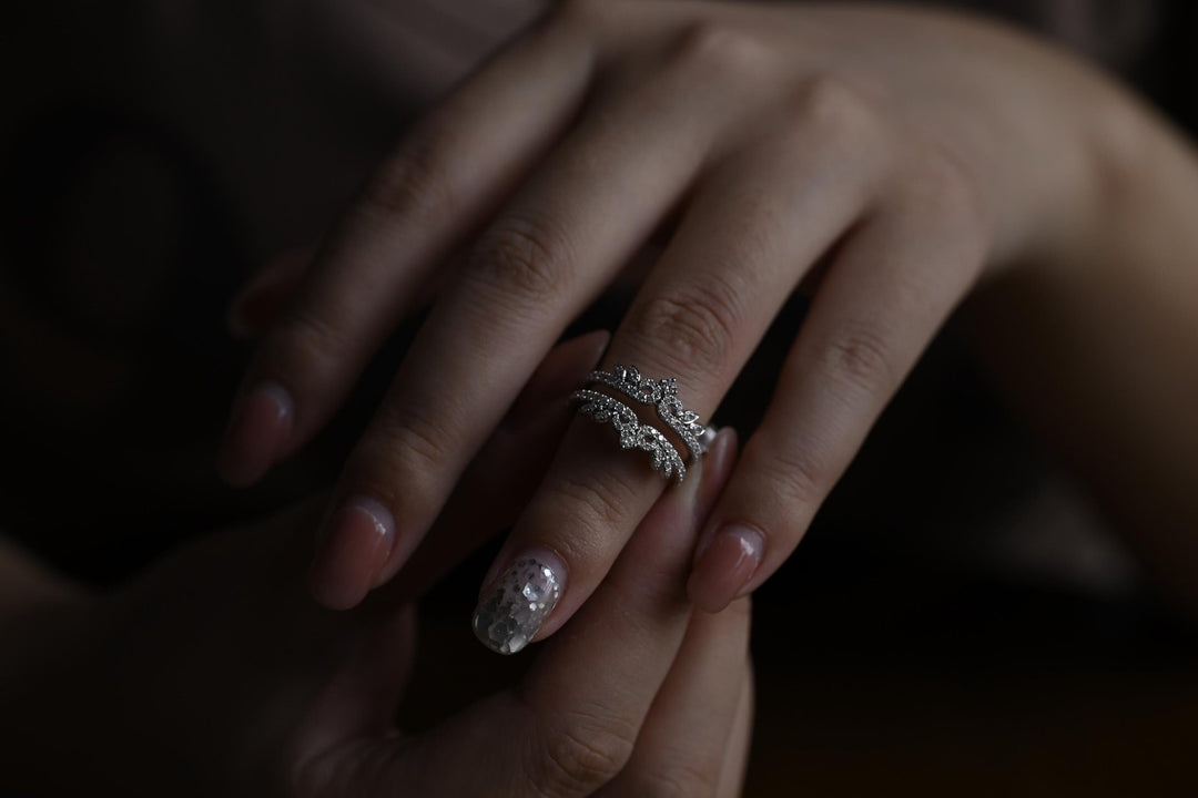 Round round diamond wedding band front view