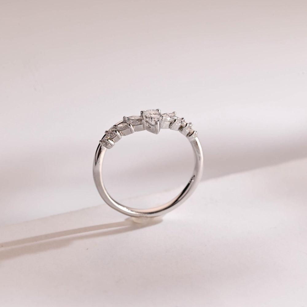 Close-up of 1.50CT marquise & round lab grown diamonds