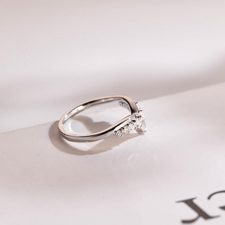 Ethically sourced marquise & round diamond eternity band