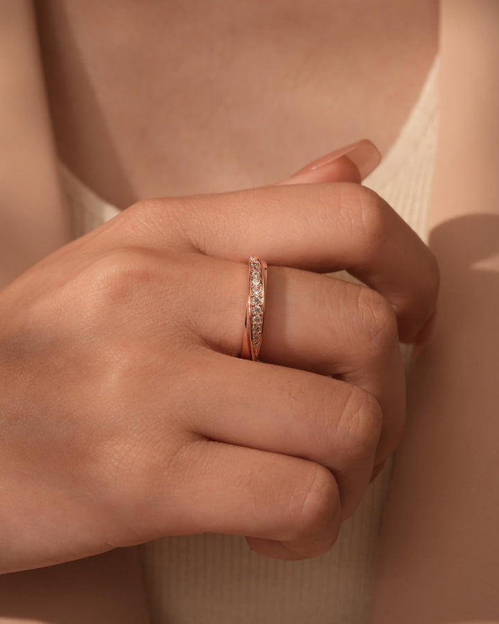 18K Rose Gold Engagement Diamond Ring for Christmas Gift - Doozy Diamonds