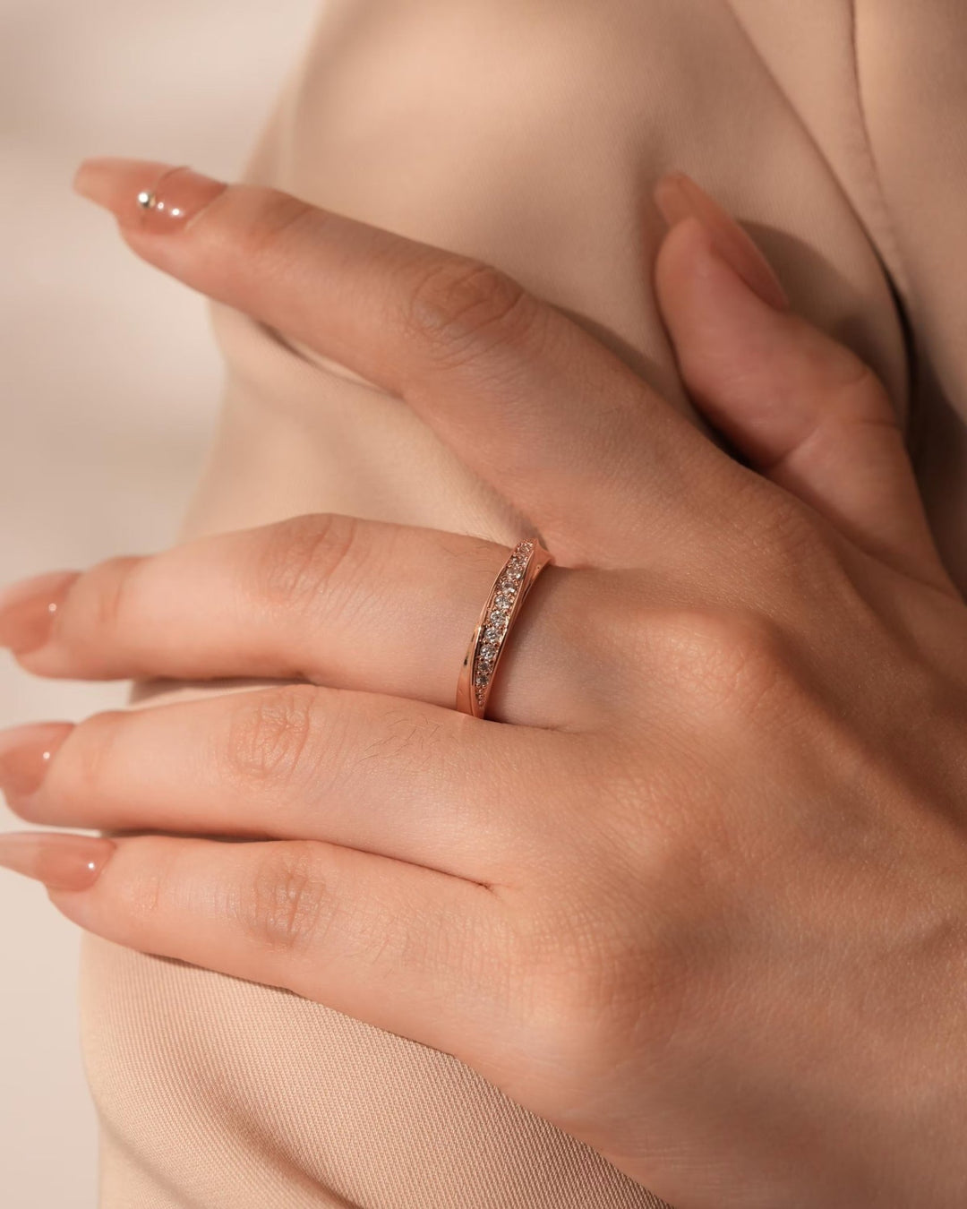 18K Rose Gold Engagement Diamond Ring for Christmas Gift - Doozy Diamonds