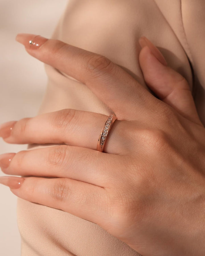 18K Rose Gold Engagement Diamond Ring for Christmas Gift - Doozy Diamonds