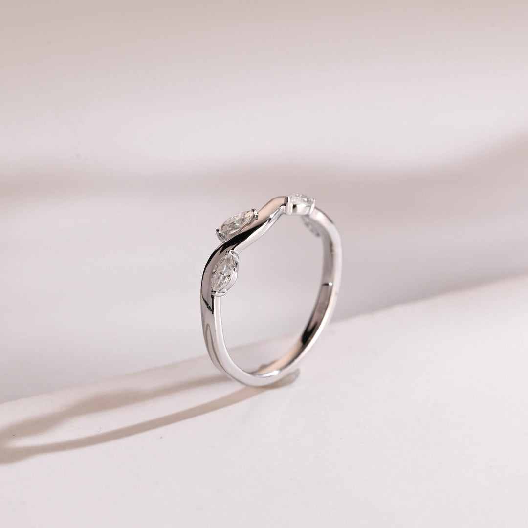 Ethically sourced marquise diamond eternity band