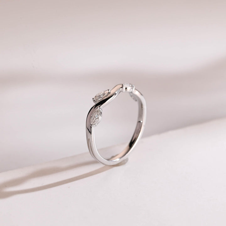 Ethically sourced marquise diamond eternity band