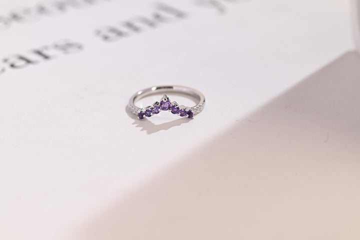 Emerald diamond wedding band in rose gold