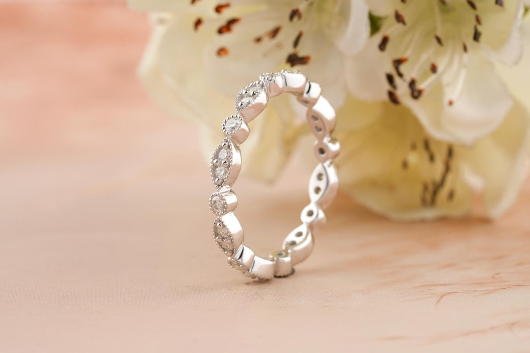 Ethically sourced round diamond eternity band