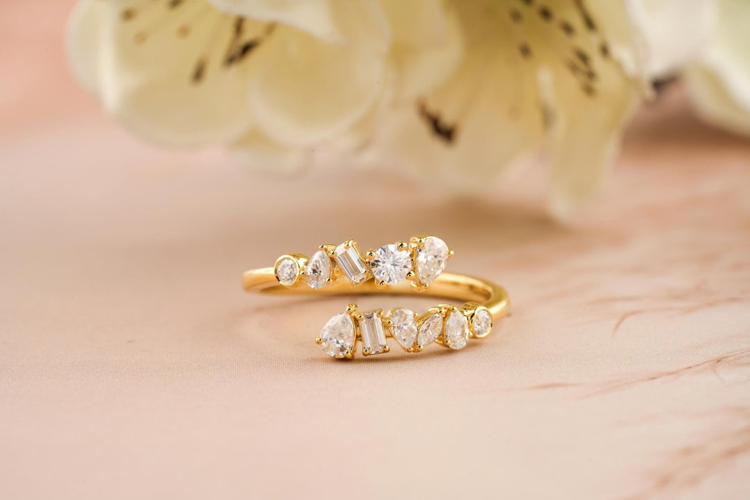 Round round diamond wedding band front view