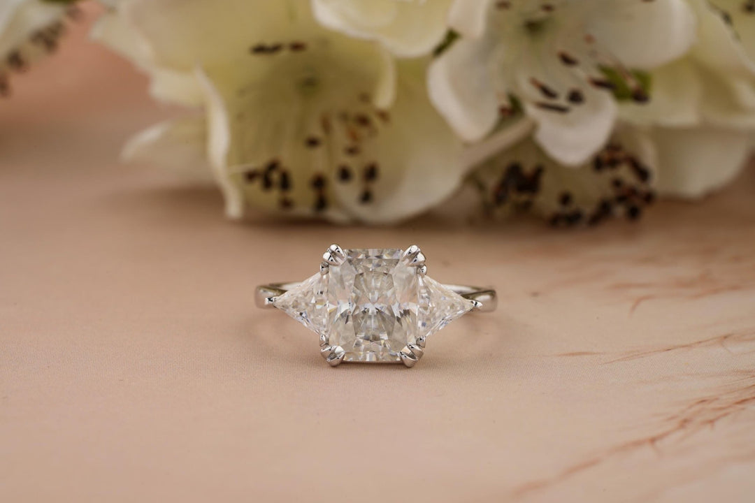 2.50CT radiant solitaire lab grown diamond engagement ring for sale