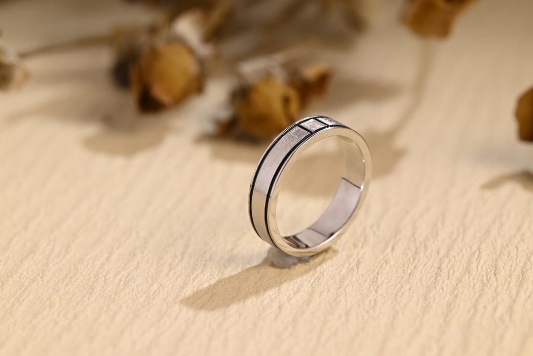 0.02CT Princess Cut Lab Grown Unique Men's Wedding Band - Doozy Diamonds