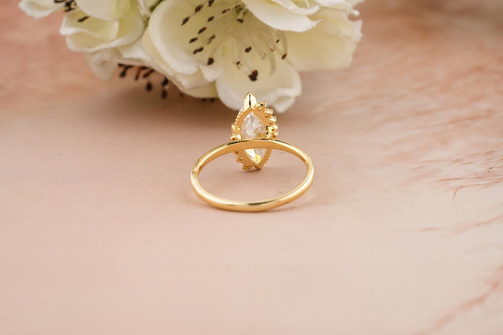 Shop marquise cut cluster lab grown diamond engagement ring online