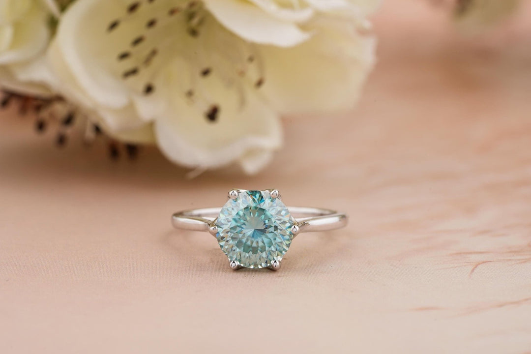 2.0CT portuguese solitaire lab grown diamond engagement ring for sale