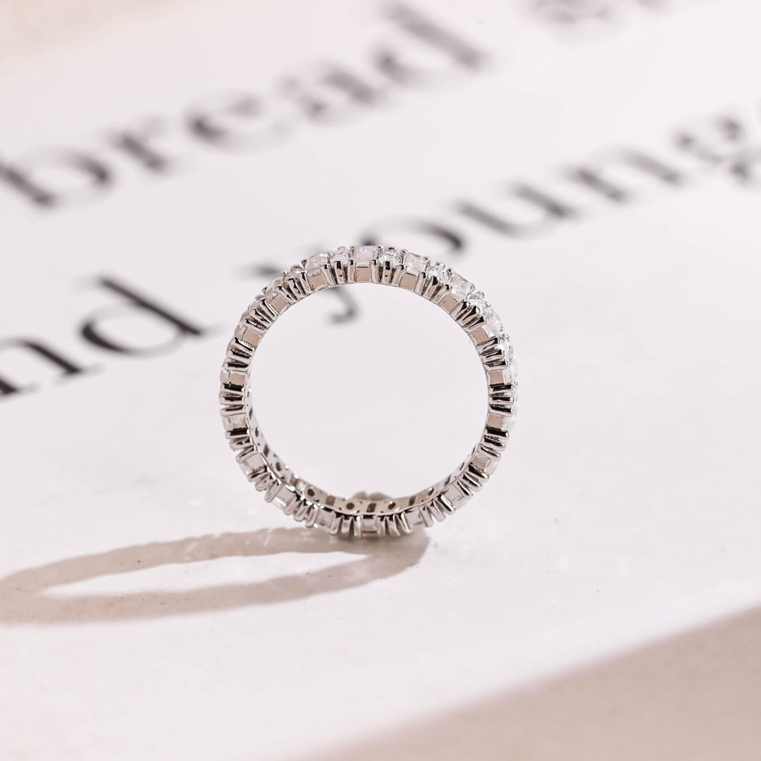 Ethically sourced marquise & baguette diamond eternity band