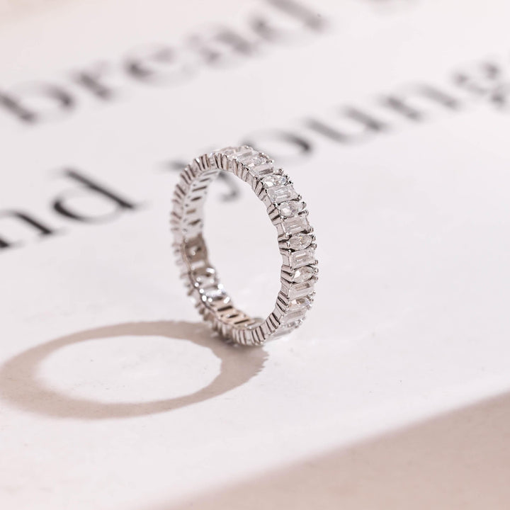 Marquise & Baguette diamond wedding band in rose gold