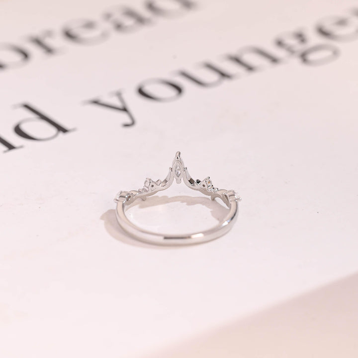 Close-up of 0.20CT marquise & round lab grown diamonds