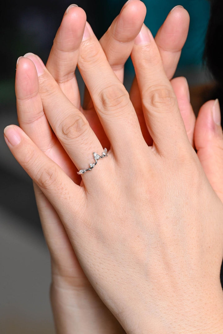 Ethically sourced marquise & round diamond eternity band