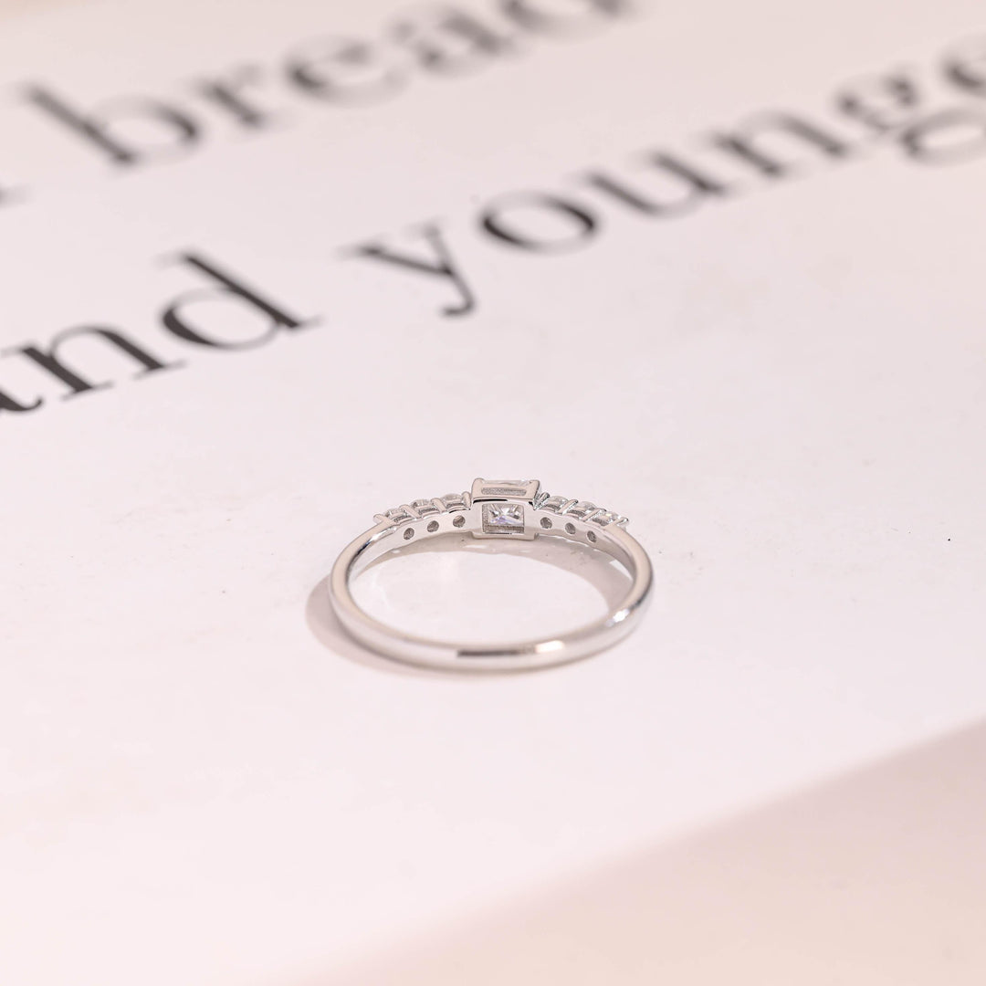 Ethically sourced round & princess band width: 2.0mm diamond eternity band