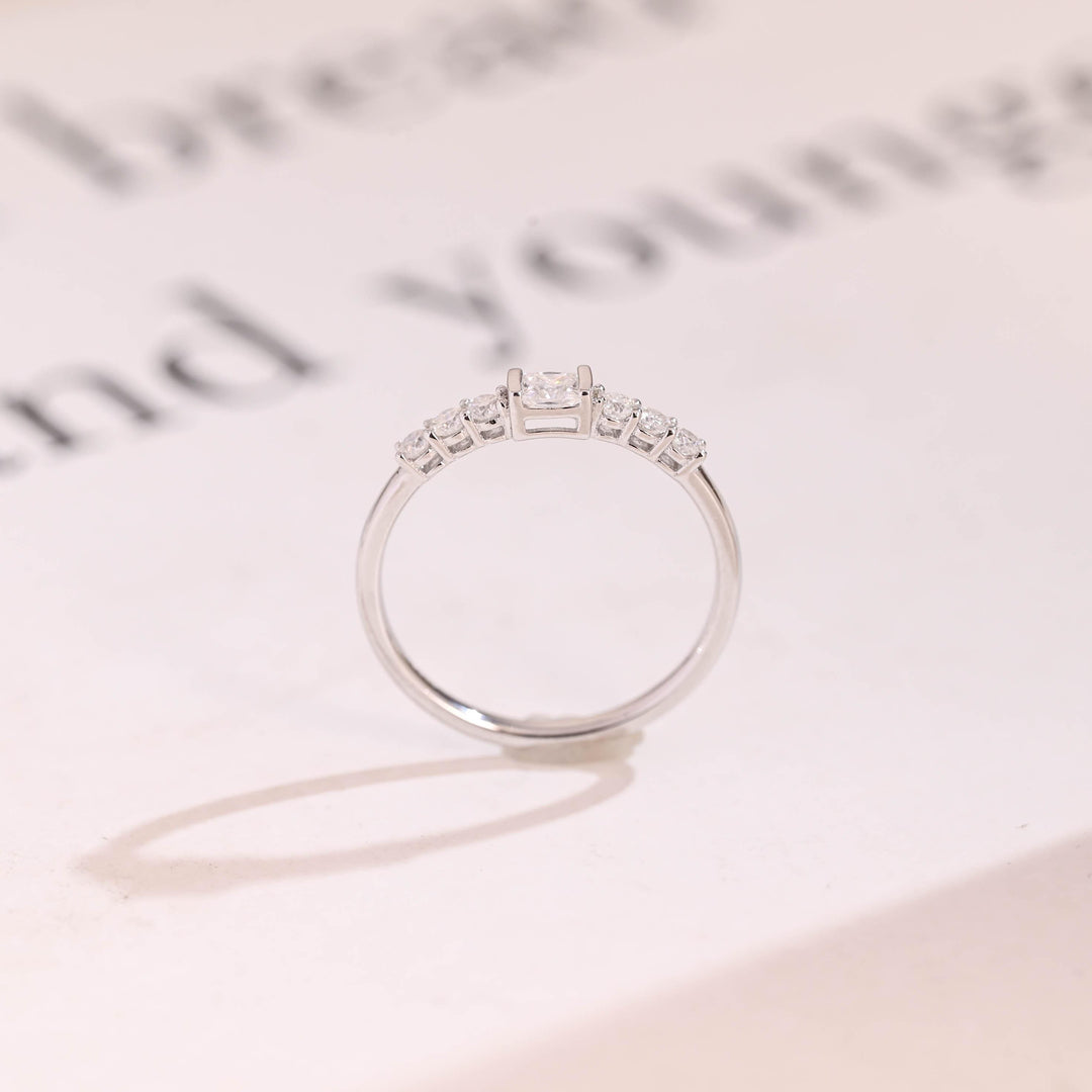 Round & Princess Band Width: 2.0mm lab grown diamond band worn on hand