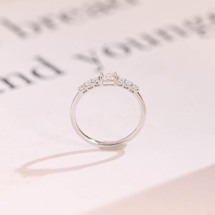 Round & Princess Band Width: 2.0mm lab grown diamond band worn on hand