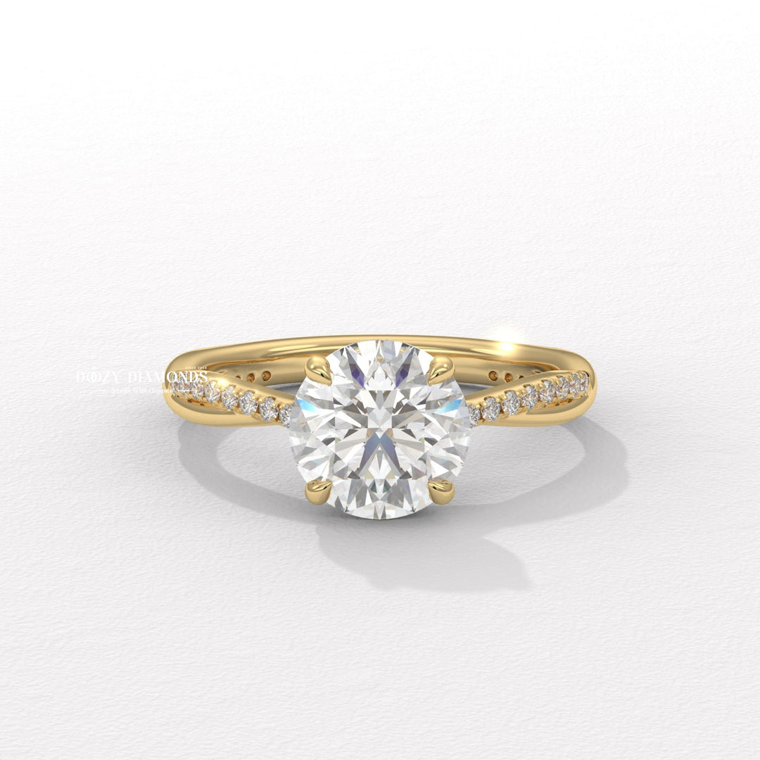 Round cut solitaire engagement ring available to buy now