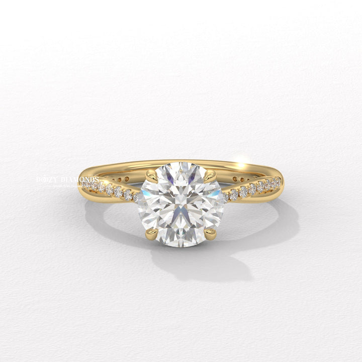 Round cut solitaire engagement ring available to buy now