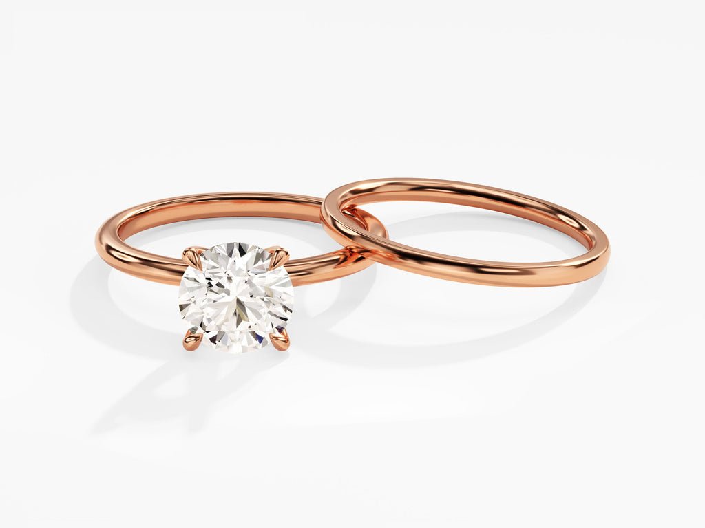 1.50CT Round Cut Solitaire F - VS Diamond Engagement Bridal Set - Doozy Diamonds