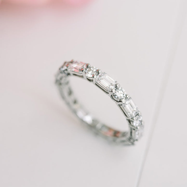 Emerald & Round DE - VS1 Lab Grown Diamond Eternity Band - Doozy Diamonds