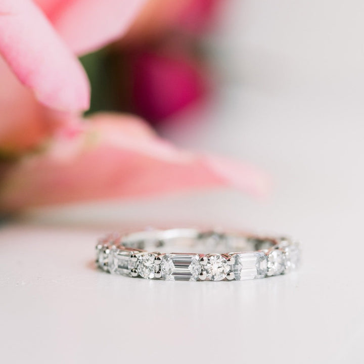 Emerald & Round DE - VS1 Lab Grown Diamond Eternity Band - Doozy Diamonds