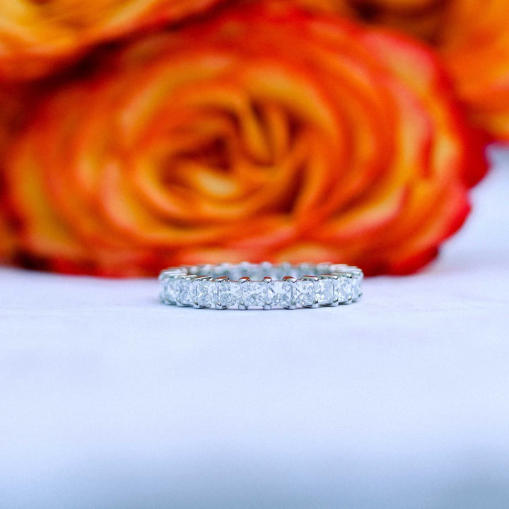Princess Cut DE - VS1 Lab Grown Diamond Full Eternity Wedding Band - Doozy Diamonds