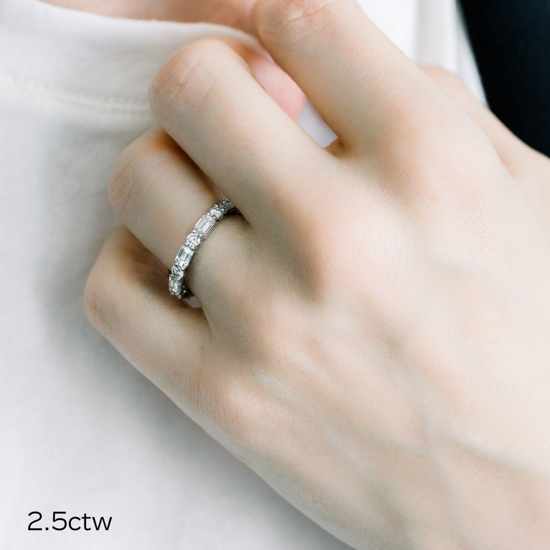 Emerald & Round DE - VS1 Lab Grown Diamond Eternity Band - Doozy Diamonds