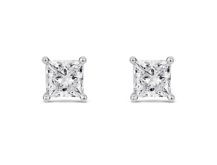 2ct Princess F - VS Lab - Grown Diamond Stud Earrings - Doozy Diamonds