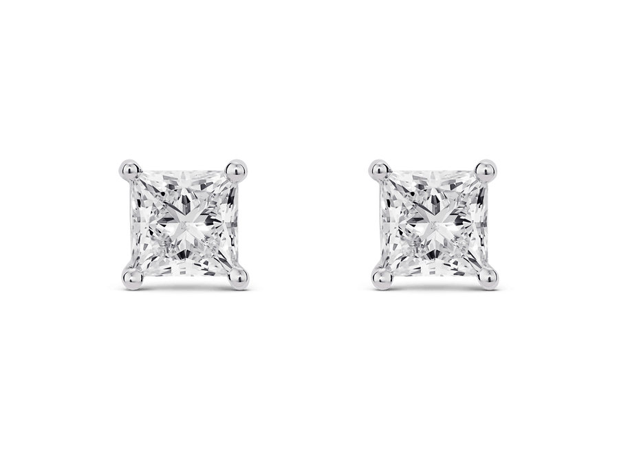 2ct Princess F - VS Lab - Grown Diamond Stud Earrings - Doozy Diamonds