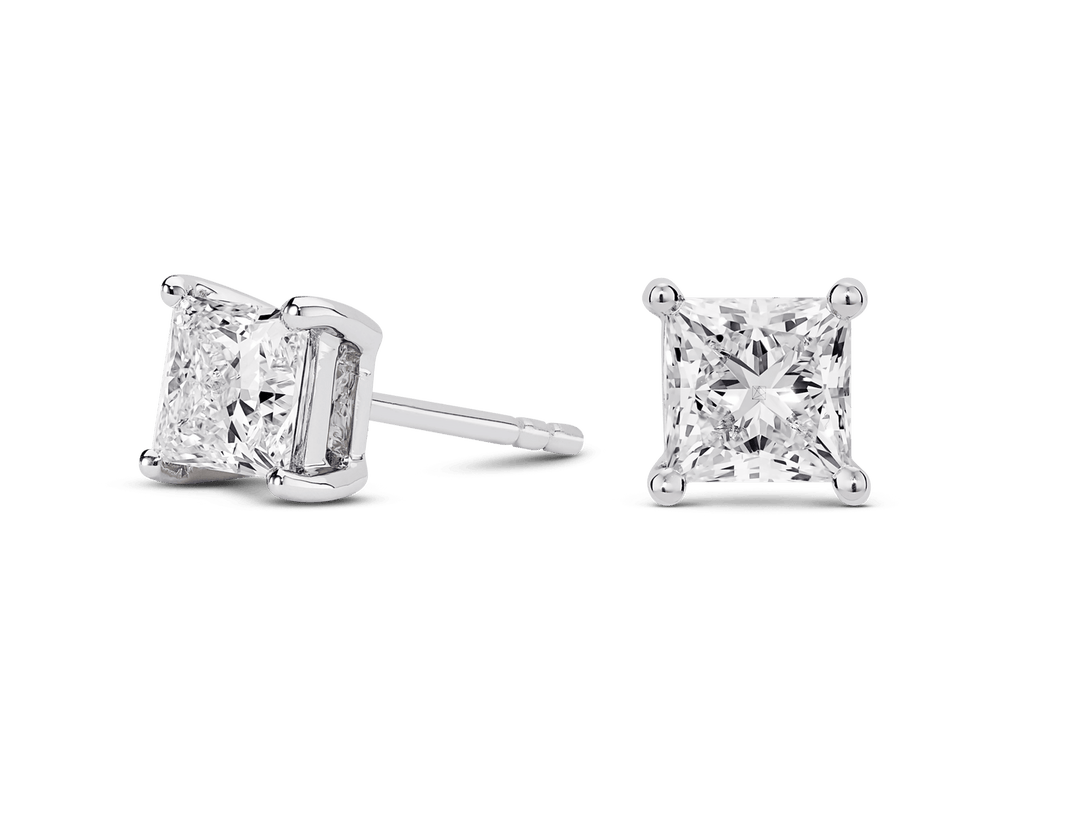 2ct Princess F - VS Lab - Grown Diamond Stud Earrings - Doozy Diamonds