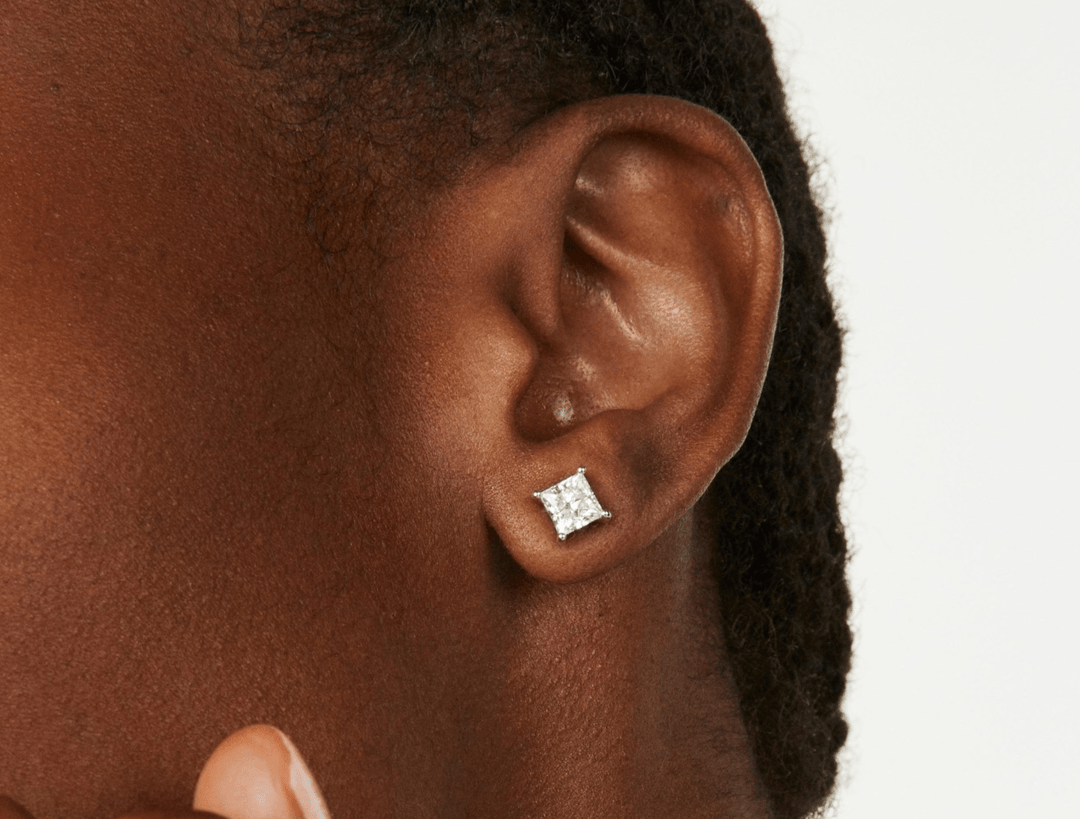 2ct Princess F - VS Lab - Grown Diamond Stud Earrings - Doozy Diamonds