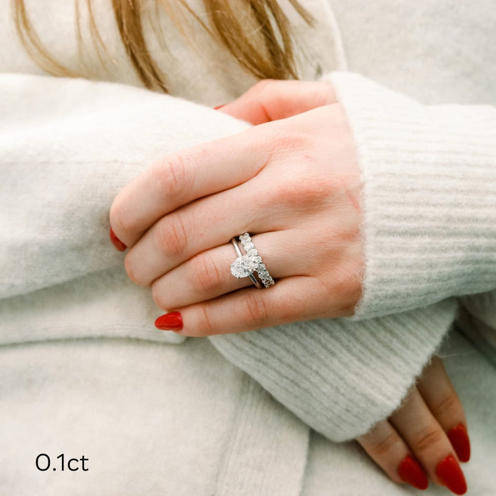 Oval DE - VS1 Lab Grown Diamond Full Eternity Wedding Band - Doozy Diamonds
