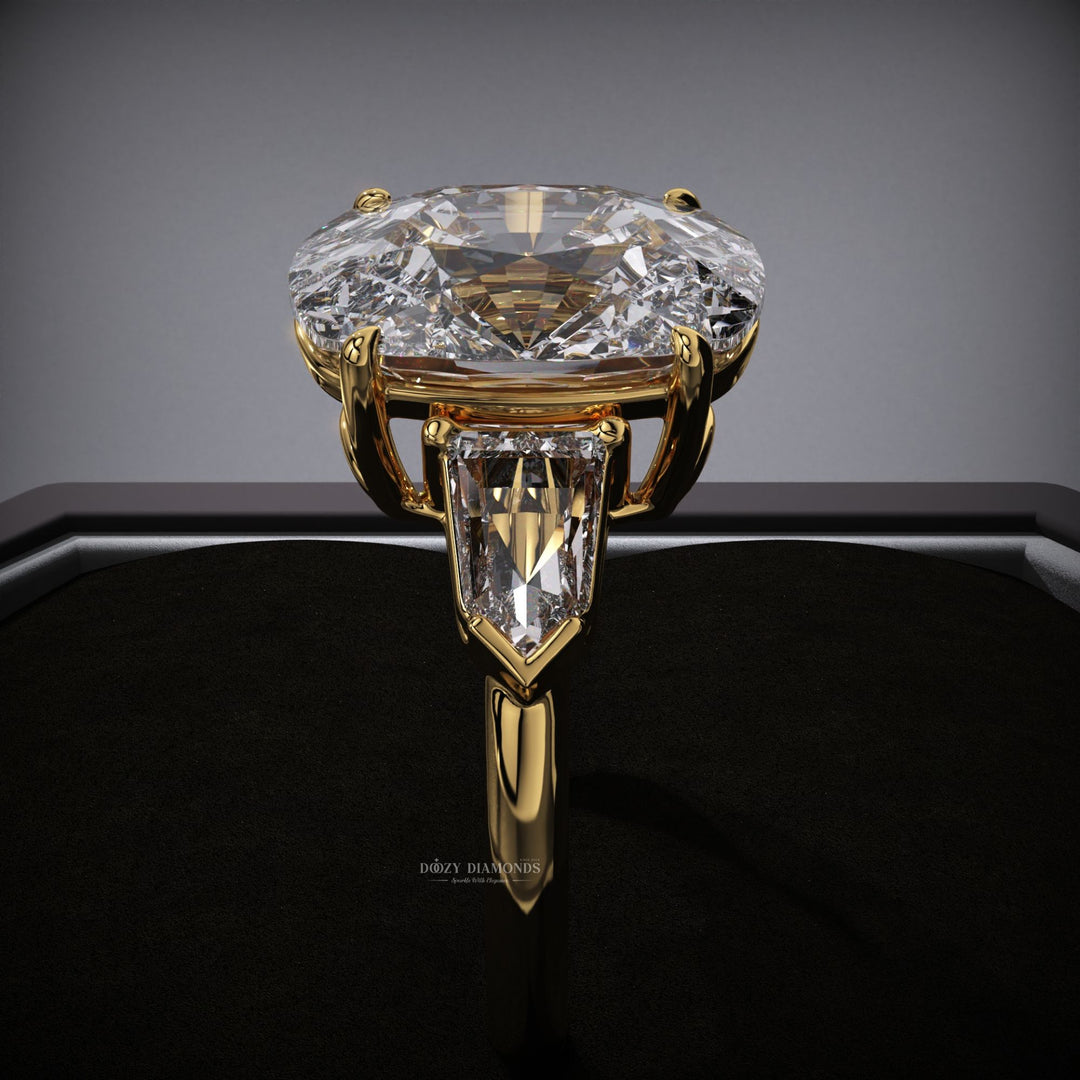 Shop the cushion cut three stone engagement ring collection online