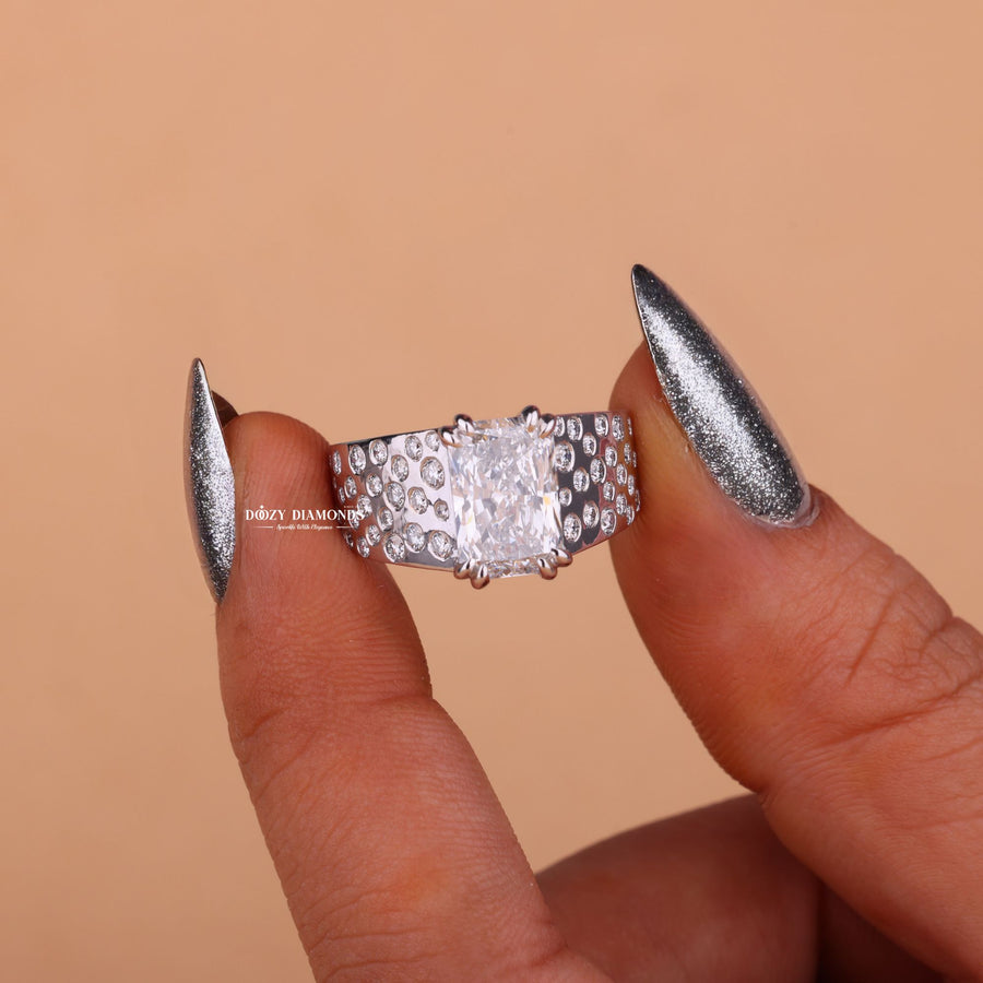 Discover radiant solitaire lab grown diamond engagement ring online