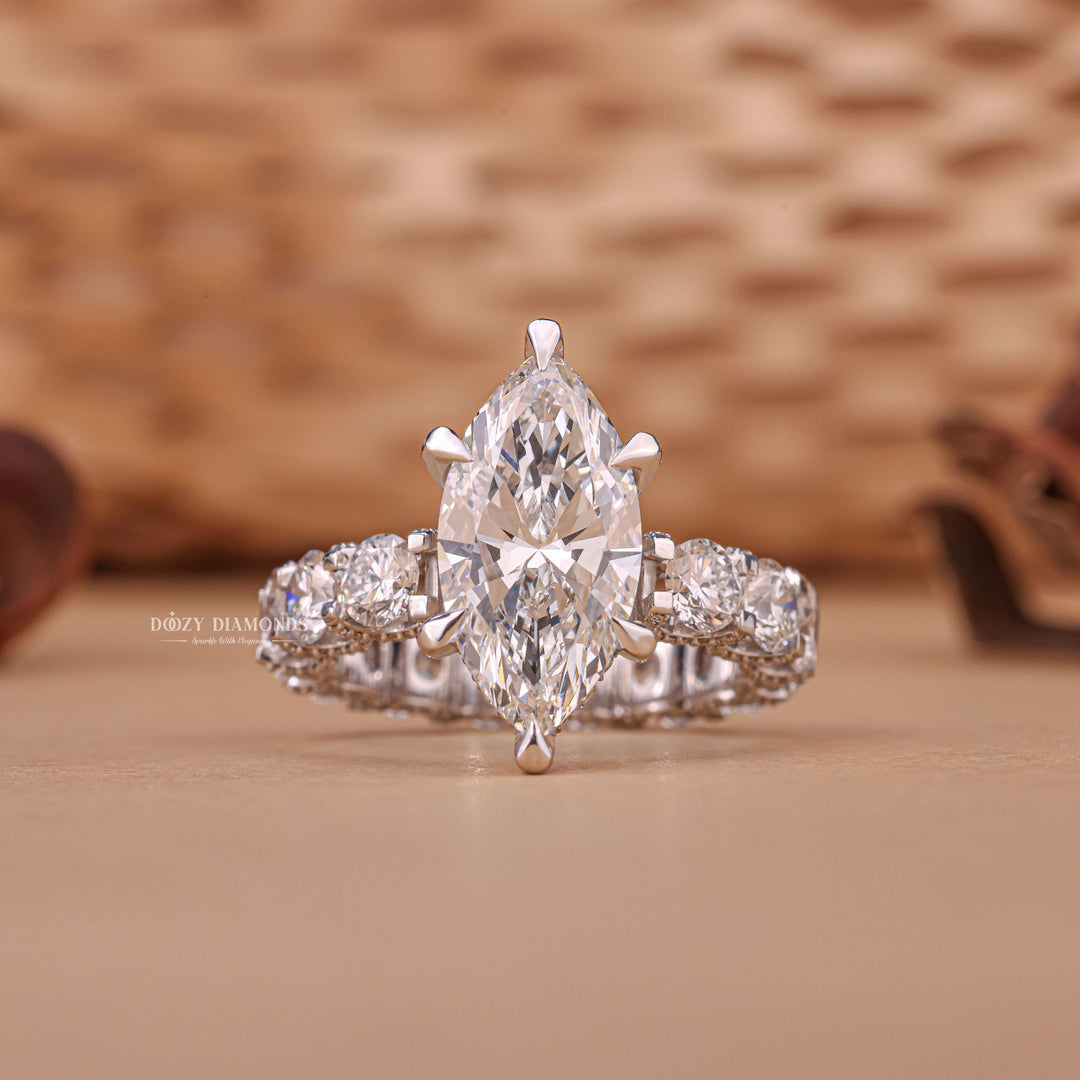 2.0CT marquise cut pave engagement ring available to buy now