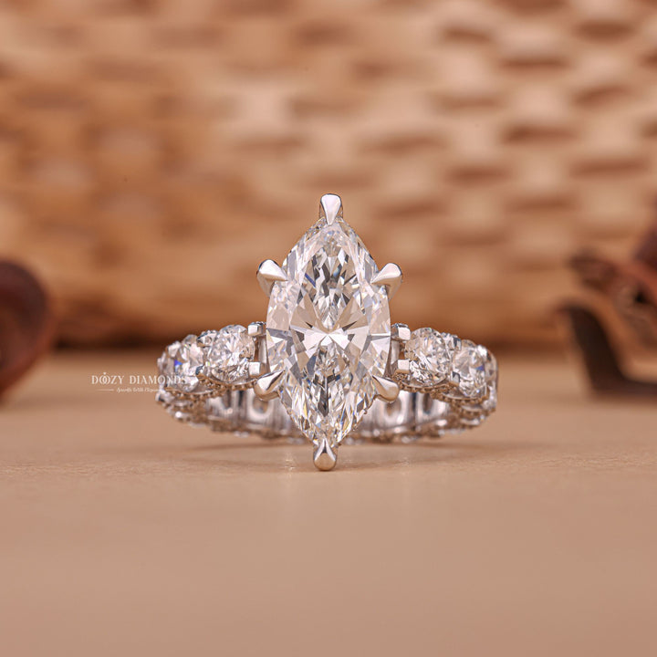 2.0CT marquise cut pave engagement ring available to buy now