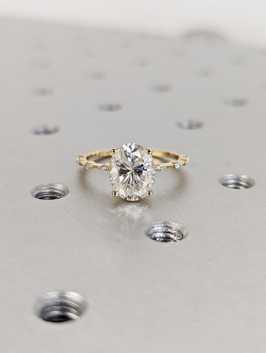 Shop the oval cut pave engagement ring collection online