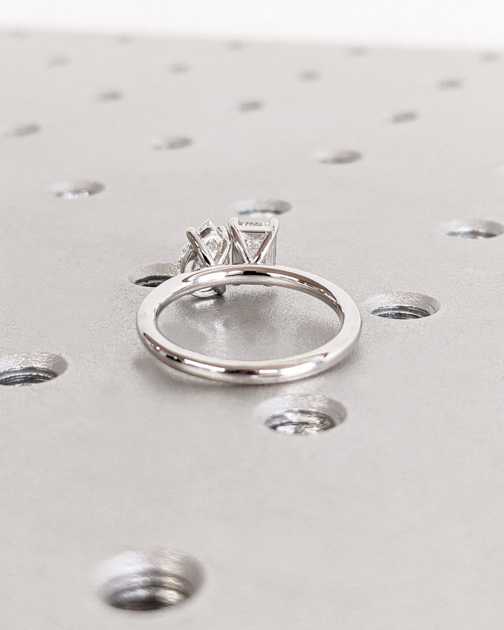 Pear solitaire engagement ring with brilliant diamond sparkle