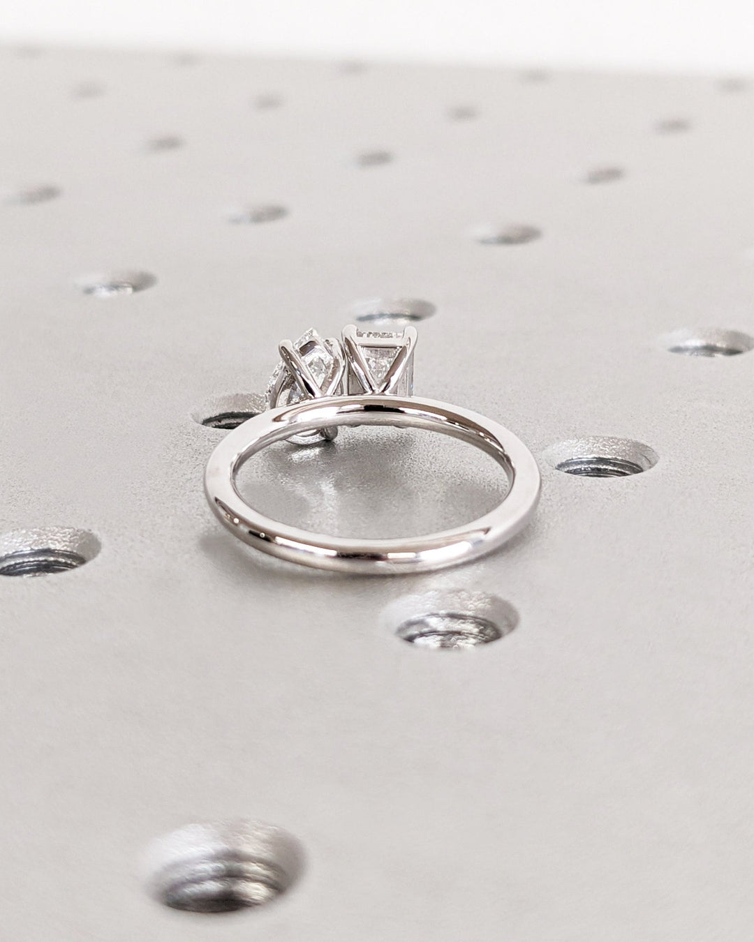 Pear solitaire engagement ring with brilliant diamond sparkle
