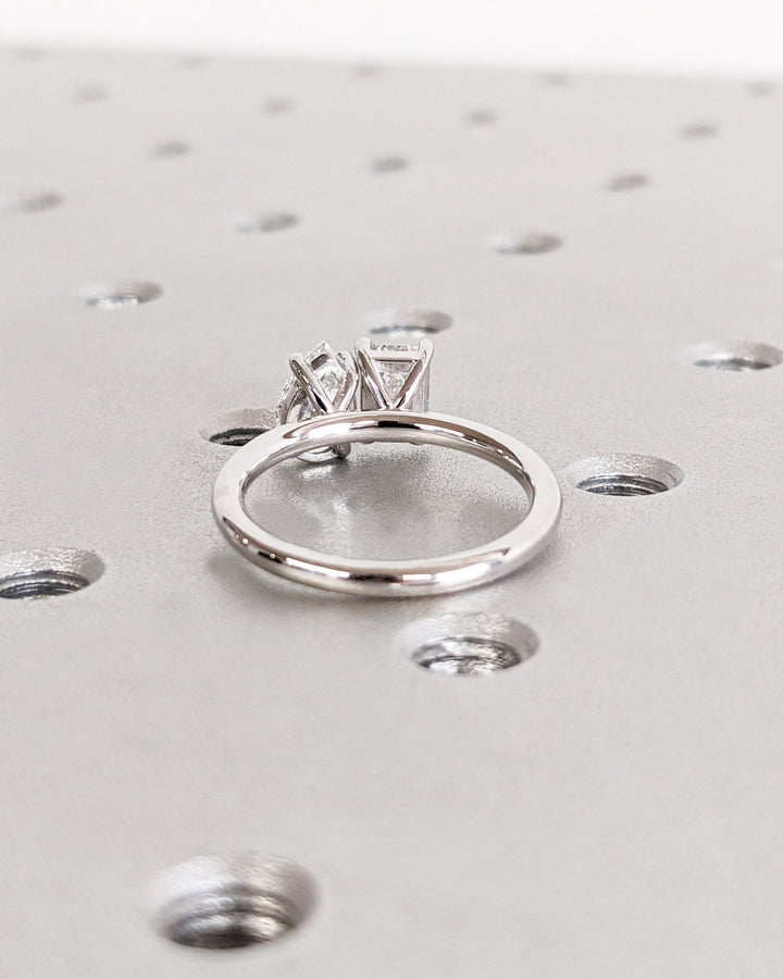 Pear solitaire engagement ring with brilliant diamond sparkle