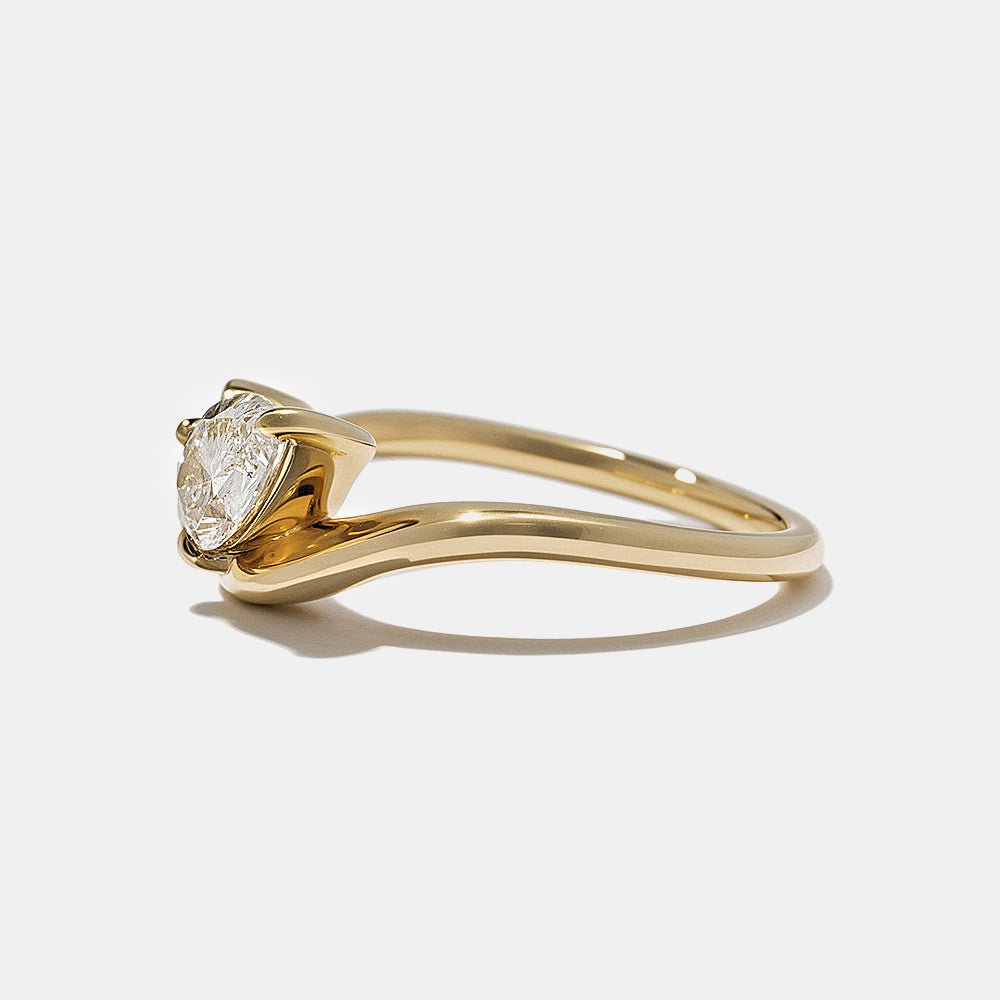 Buy oval cut bezel diamond engagement ring with free shipping