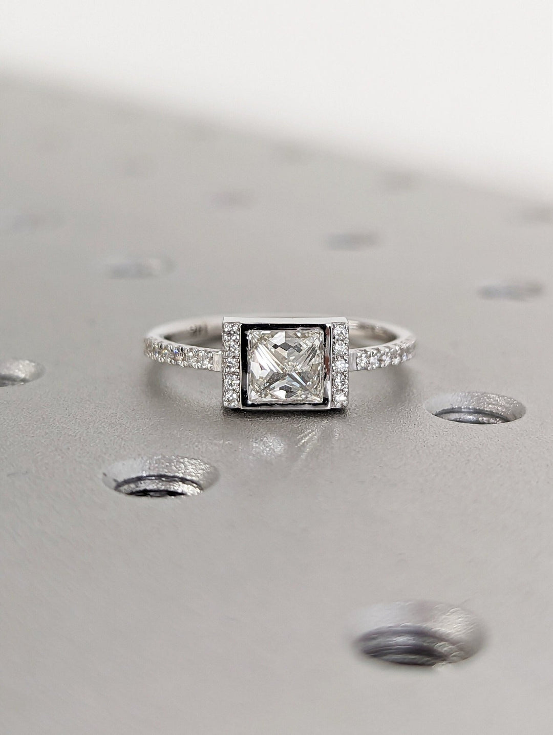 Shop princess pave lab grown diamond engagement ring