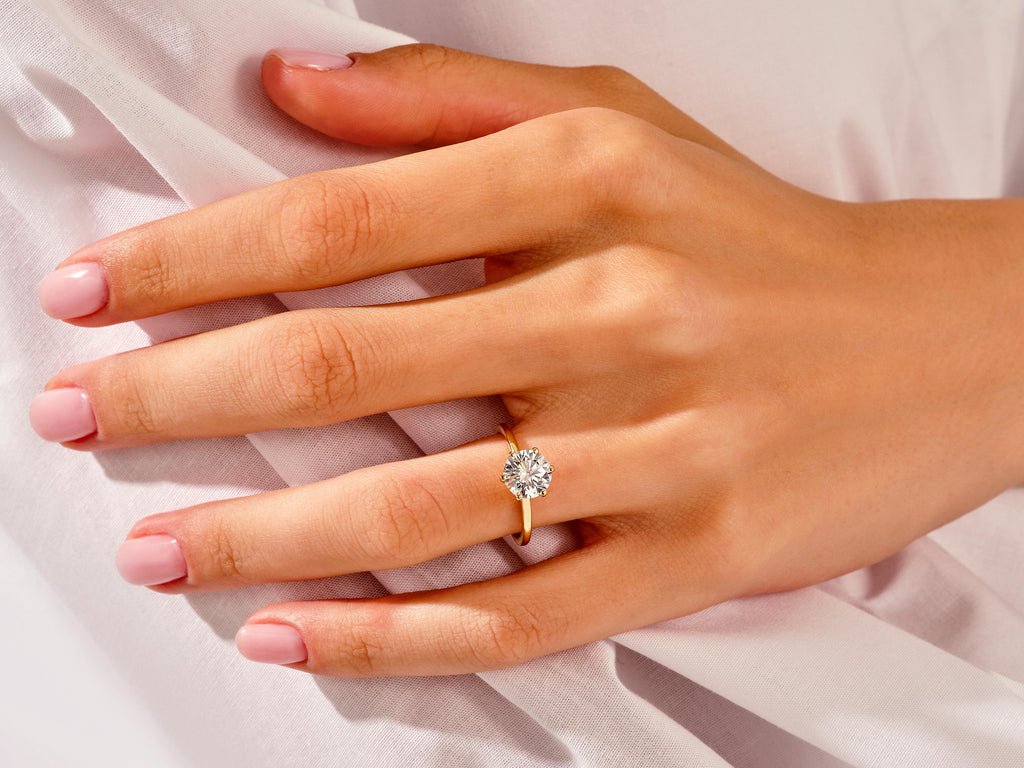 1.50CT Round Cut Solitaire F - VS Lab Grown Diamond Engagement Ring Set - Doozy Diamonds