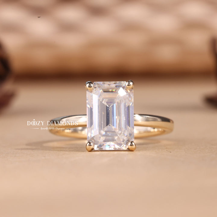 Discover emerald solitaire lab grown diamond engagement ring online