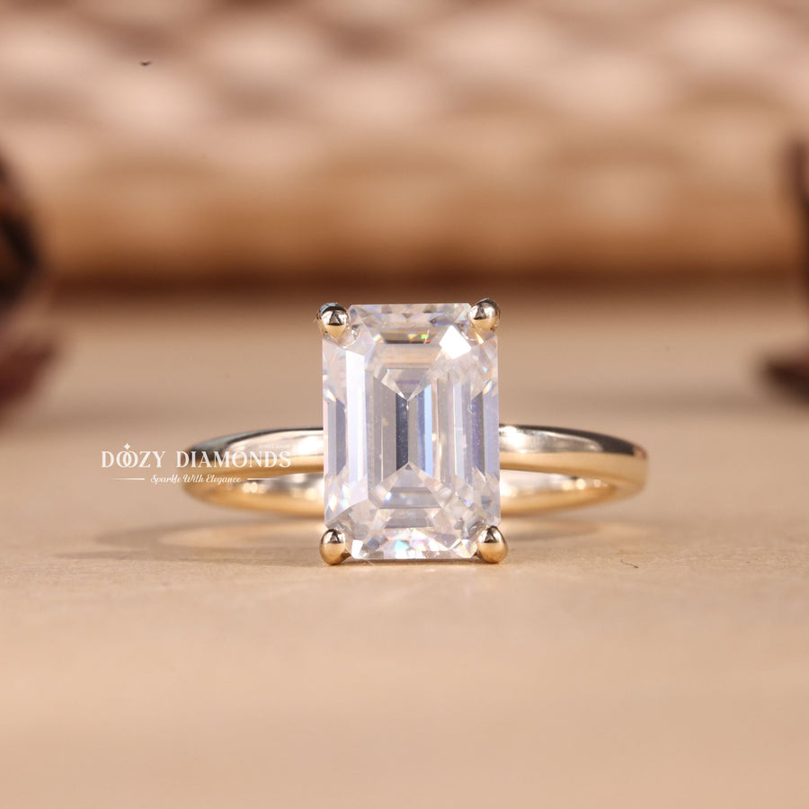 Discover emerald solitaire lab grown diamond engagement ring online