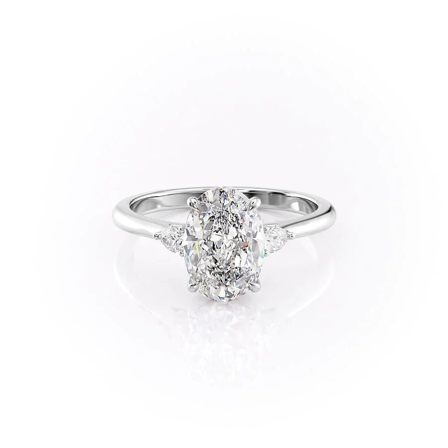 1.50CT oval cut three stone engagement ring available to buy now